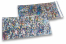 Enveloppes aluminium métallisées colorées - argent holographique  114 x 229 mm | Paysdesenveloppes.ch