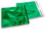 Enveloppes aluminium métallisées colorées - vert  220 x 220 mm | Paysdesenveloppes.ch