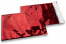 Enveloppes aluminium métallisées colorées - rouge holographique 162 x 229 mm | Paysdesenveloppes.ch