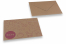 Enveloppes pour faire-part de naissance - Marron + baby rose | Paysdesenveloppes.ch