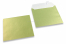 Enveloppes de couleurs nacrées - Vert lime, 155 x 155 mm | Paysdesenveloppes.ch