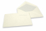 Enveloppes artisanales papier à bords frangés  - rabat pointu gommé, avec doublure intérieure | Paysdesenveloppes.ch