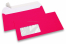 Enveloppes fluo - rose, avec fenêtre 45 x 90 mm, position de la fenêtre à 20 mm du gauche et à 15 mm du bas | Paysdesenveloppes.ch
