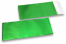 Enveloppes aluminium métallisées mat - vert 110 x 220 mm | Paysdesenveloppes.ch