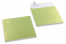 Enveloppes de couleurs nacrées - Vert lime, 170 x 170 mm | Paysdesenveloppes.ch