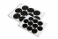 Pastilles adhésives brillantes - noir | Paysdesenveloppes.ch