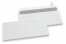 Enveloppes blanches standards, 110 x 220 mm, papier 80 gr, fenêtre à gauche, fermeture avec bande adhésive  | Paysdesenveloppes.ch