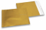 Enveloppes aluminium métallisées mat - or 165 x 165 mm | Paysdesenveloppes.ch