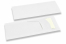 Pochettes à couverts blanc avec  incision + blanc serviette en papier | Paysdesenveloppes.ch