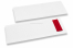 Pochettes à couverts blanc sans incision + rouge serviette en papier | Paysdesenveloppes.ch