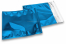 Enveloppes aluminium métallisées colorées - bleu  165 x 165 mm | Paysdesenveloppes.ch