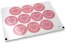Pastilles adhésives thème amour - rose avec coeur blanc avec feuilles | Paysdesenveloppes.ch