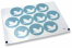 Pastilles adhésives thème baptême - bleu avec colombe blanche | Paysdesenveloppes.ch