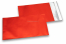 Enveloppes aluminium métallisées mat - rouge 114 x 162 mm | Paysdesenveloppes.ch