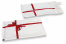 Enveloppes à bulles emballage cadeaux - Blanc avec noeud | Paysdesenveloppes.ch