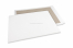 Enveloppes dos carton - 450 x 600 mm, recto kraft blanc 120 gr, dos duplex gris 700 gr, non gommé / sans fermeture adhésive | Paysdesenveloppes.ch