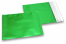 Enveloppes aluminium métallisées mat - vert 165 x 165 mm | Paysdesenveloppes.ch