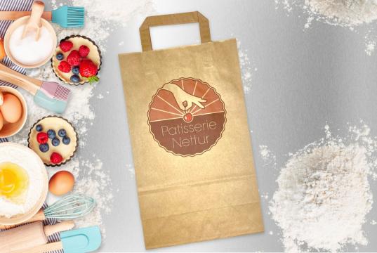 Sacs papier kraft avec anses plates | Paysdesenveloppes.ch