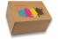 Caisse carton fond automatique - Illustration avec logo sur le recto  | Paysdesenveloppes.ch
