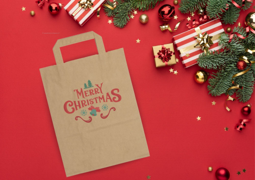 Sacs papier kraft avec anses plates | Paysdesenveloppes.ch