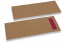 Pochettes à couverts marron sans  incision + rouge bordeaux serviette en papier | Paysdesenveloppes.ch