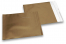 Enveloppes aluminium métallisées mat - bronze 165 x 165 mm | Paysdesenveloppes.ch