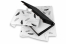 Boîte postale pliante noire extra-plate - exemple avec papier de soie | Paysdesenveloppes.ch