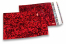 Enveloppes aluminium métallisées colorées - rouge holographique 114 x 162 mm | Paysdesenveloppes.ch