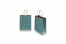 Sacs papier kraft avec anses rondes - bleu pétrole métallisé, 180 x 80 x 220 mm, 90 gr | Paysdesenveloppes.ch