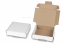 Boîte postale pliante extra-plate - blanc, 110 x 110 x 28 mm | Paysdesenveloppes.ch