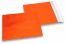 Enveloppes aluminium métallisées mat - orange 165 x 165 mm | Paysdesenveloppes.ch
