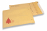 Enveloppes à bulles marron pour Noël - Sapin de Noël rouge | Paysdesenveloppes.ch