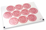 Pastilles adhésives thème communion - la mia prima comunione rose avec la guirlande blanche | Paysdesenveloppes.ch