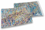 Enveloppes aluminium métallisées colorées - argent holographique  162 x 229 mm | Paysdesenveloppes.ch