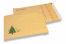 Enveloppes à bulles marron pour Noël - Sapin de Noël vert | Paysdesenveloppes.ch