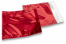 Enveloppes aluminium métallisées colorées - rouge 220 x 220 mm | Paysdesenveloppes.ch