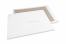Enveloppes dos carton - 450 x 600 mm, recto kraft blanc 120 gr, dos duplex gris 700 gr, non gommé / sans fermeture adhésive | Paysdesenveloppes.ch