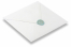 Sceaux en cire - Lily français blue clair sur l'enveloppe | Paysdesenveloppes.ch