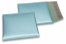 Enveloppes à bulles ECO métallisées mat colorées - bleu glacial 165 x 165 mm | Paysdesenveloppes.ch