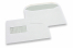 Enveloppes blanches standards, 162 x 229 mm, papier 90 gr, fenêtre à gauche 45 x 110 mm, position de la fenêtre à  20 du gauche et 60 du bas, patte gommée | Paysdesenveloppes.ch