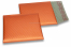 Enveloppes à bulles ECO métallisées mat colorées - orange 165 x 165 mm | Paysdesenveloppes.ch