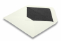 Enveloppes doublées blanc ivoire - doublure noir