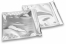 Enveloppes aluminium métallisées colorées - argent 165 x 165 mm | Paysdesenveloppes.ch