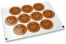 Pastilles adhésives thème amour - marron avec coeur noir avec feuilles | Paysdesenveloppes.ch