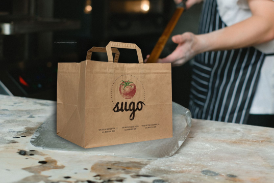 Sacs papier kraft avec anses plates | Paysdesenveloppes.ch