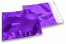 Enveloppes aluminium métallisées colorées - violet 165 x 165 mm | Paysdesenveloppes.ch