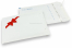 Enveloppes à bulles blanches pour Noël - noeud de Noël | Paysdesenveloppes.ch