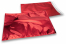 Enveloppes aluminium métallisées colorées - rouge 320 x 430 mm | Paysdesenveloppes.ch