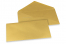 Enveloppes colorées pour cartes de voeux - or métallisé, 110 x 220 mm | Paysdesenveloppes.ch