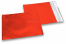 Enveloppes aluminium métallisées mat - rouge 165 x 165 mm | Paysdesenveloppes.ch